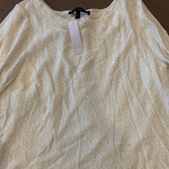 WHBM Cream and silver sweater - Picture 2 of 6